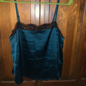 Lace Trim Satin Cami